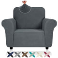 Super Stretch Chair Slipcover (- Dark Grey / Small (30"-47"))