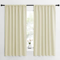 Blackout Curtains for Bedroom (Beige / 62"W x 63"L (Pack of 2))