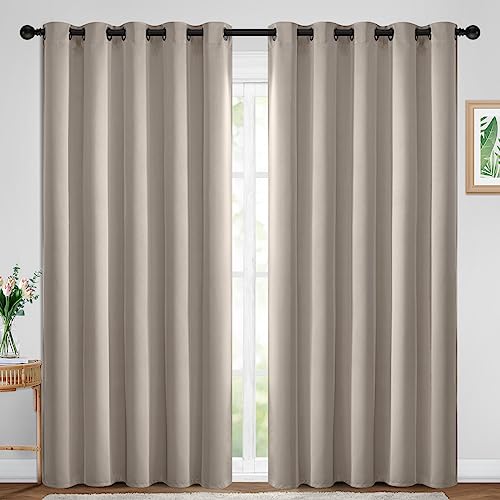 Room Darkening Curtains 70x84 inch Length Natural (Natural / 70"W x 84"L (Pack of 2))