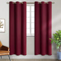 Burgundy Blackout Curtains for Living Room 84 Inch Long (Burgundy / 38"W x 84"L (Pack of 2))