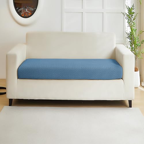Couch Cushion Covers for Sofa Couch Covers Wear (Texture-blue / Large Double Seat Cover)