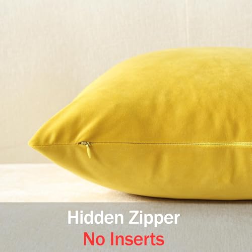 Lumbar Pillow Covers 12x20 Yellow (Freesia / 20" x 12" (Pack of 2))