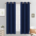 63 Inch Length Blackout Curtains for Bedroom (Navy Blue / 38"W x 63"L (Pack of 2))