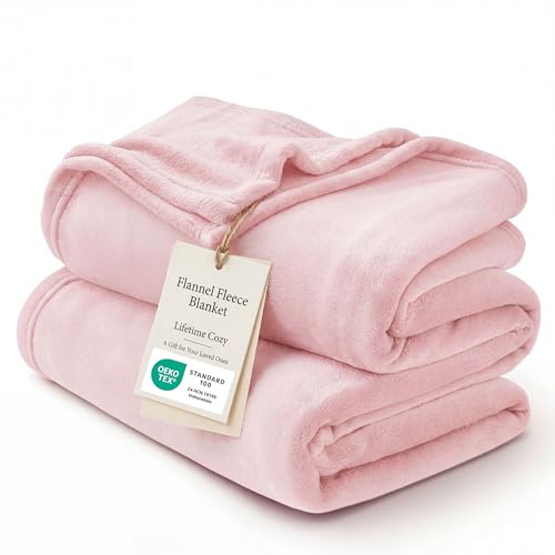 Fleece Blanket Twin Blanket Pink (Pink / Twin XL (66" X 90"))