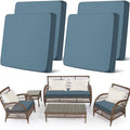 4 Pcs Stretch Cushion Covers (Dusty Blue / Seat Cover)