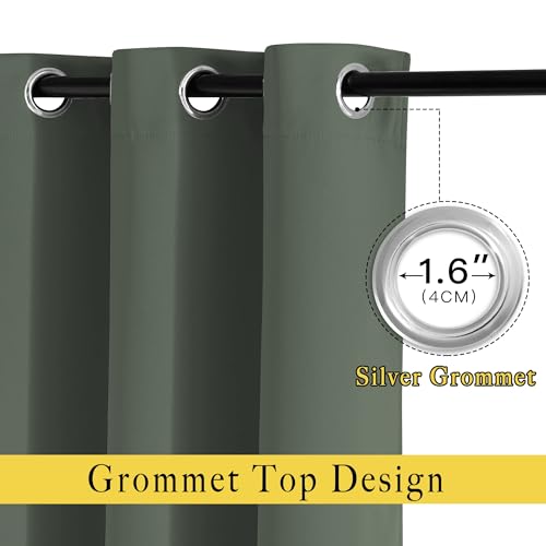 Living Room Curtains 84 inch Long (Dark Mallard / 52"W x 84"L (Pack of 2))