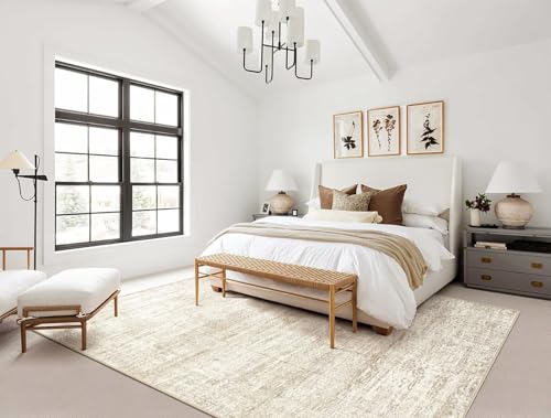 5x7 Washable Area Rug (Beige/Brown / 5' x 7' (Rectangular))