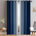 Ombre Curtains Blue and Greyish White for Living Room (52"W x 90"L (Pack of 2) / Blue)