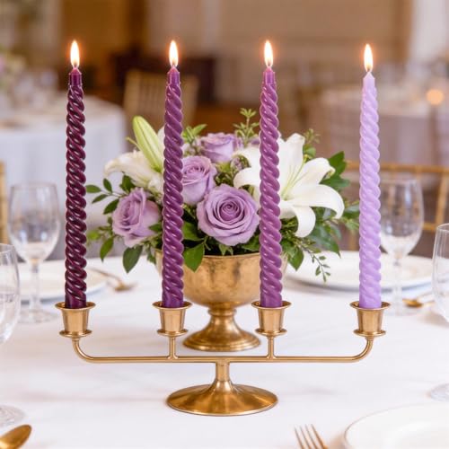 Spiral Taper Candles (Purple)