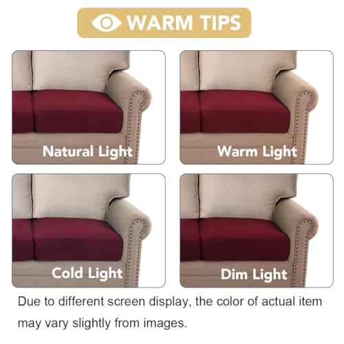 Super Stretch Stylish Cushions Covers (Wine/Burgundy / 3 Cushion Sofa)