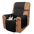 Reversible Recliner Chair Covers (Black/Grey / 28'' Recliner)
