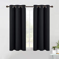 Blackout Draperies Window Curtain Panels (Black / 42"W x 54"L (Pack of 2))