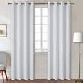 Room Darkening Curtains for Bedroom (Greyish White / 55"W x 96"L (Pack of 2))