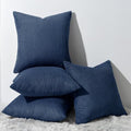 Decorative Throw Pillow Covers Cushion Cases (Dustyblue / 18" x 18" (Pack of 4))