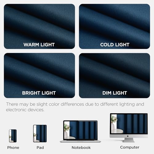 Blackout Patio Sliding Door Curtains (Navy Blue / 100"W x 84"L (Pack of 1))