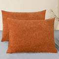 Fall Decorative Throw Pillow Covers 26 X 20 Inches Burnt Orange (26" x 20" (Pack of 2) / Burnt Orange)