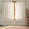 Boho Floral Light Filtering Curtains 72 Inch 2 Panels Linen Texture (Light Filtering Vintage Florals / 52"W x 72"L (Pack of 2))