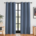 Blackout Curtains for Bedroom (Stone Blue / 42"W x 80"L (Pack of 2))