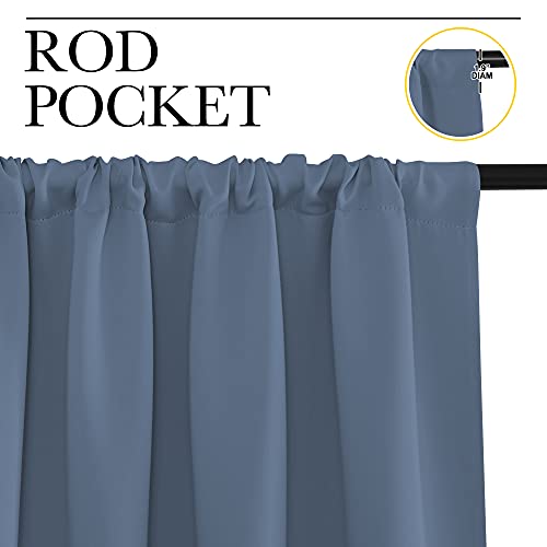 RV Blackout Curtains for Camper Windows (Stone Blue / 29"W x 30"L (Pack of 2))