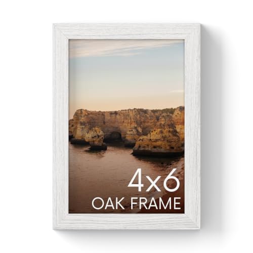 White Oak Wood 4x6 Picture Frame (Set of 01 / White Oak / 4x6 in)