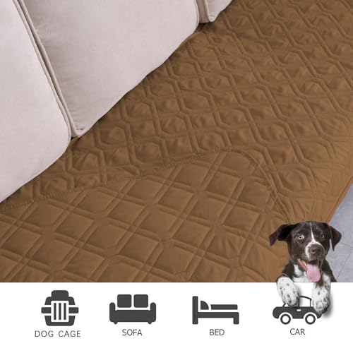 Waterproof Dog Bed Cover Pet Blanket for Furniture Bed Couch Sofa Reversible (82x120 Inch (Pack of 1) / Camel+camel)