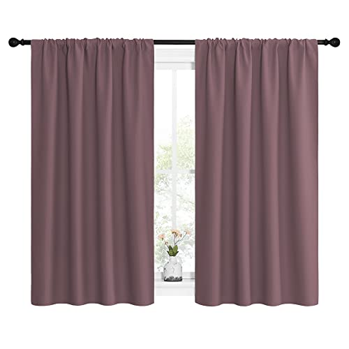 Kitchen Curtains (Dry Rose / 42"W x 54"L (Pack of 2))