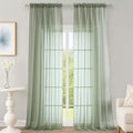 Sage Green Sheer Curtains 120 Inches 2 Panels for Living Room 59" W (Sage Green / 59"W x 120"L (Pack of 2))