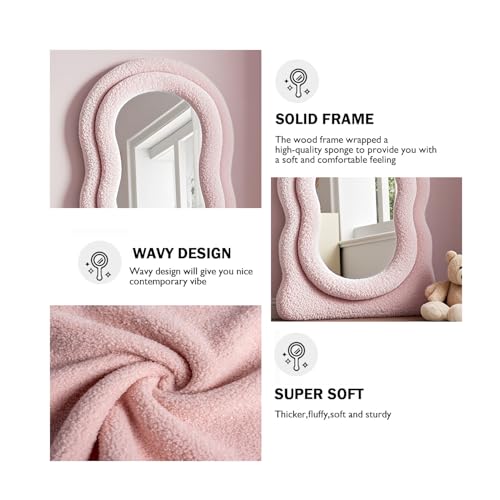 Full Length Mirror (Pink / 63"L x 24"W)