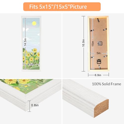 5x15 Wood Frame White (White / 5x15)
