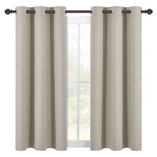 Modern Blackout Curtains Noise Reducing (Natural / 42"W x 54"L (Pack of 2))