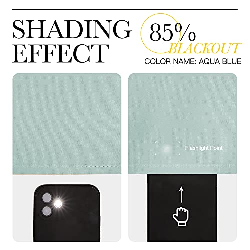 Aqua Blackout Curtains for Loft 34" Wide x 54" Long 2 Panels (Aqua / 34"W x 54"L (Pack of 2))