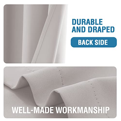 Doorway Curtain Blackout Closet Door Curtain Room Divider Window Treatment Curtain for Bedroom Thermal Insulated Privacy Drape Soundproof Grommet (42"W x 80"L (Pack of 1) / Stone)