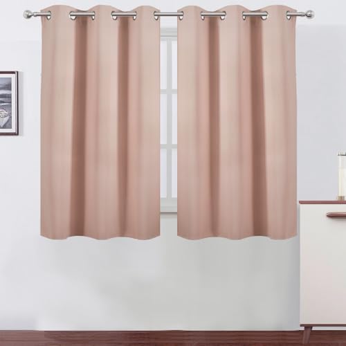 Blush Blackout Curtains (Blush / 38"W x 54"L (Pack of 2))