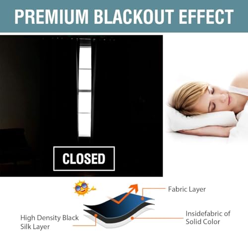Blackout Curtain for Bedroom Thermal Insulated Window Treatment Curtain Extra Long 63 inch Length Energy Saving Solid Grommet Top Blackout Drape (52"W x 63"L (Pack of 1) / Washed Spice)