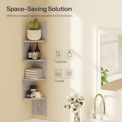 Corner Shelf Wall (Greige / 41.3 Inches)