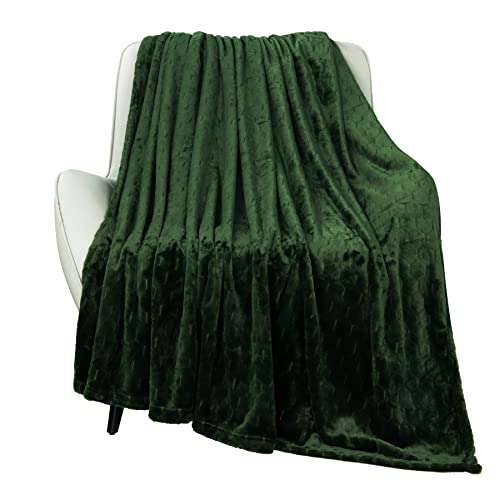 Fleece Blanket Super Soft Cozy Throw Blanket 50" x 60" (Olive Green / Throw-50" x 60")