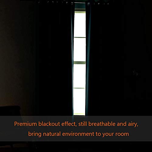 Blackout Patio Curtains 100 x 108 Inches for Sliding Door Extral Wide Blackout Curtain Panels Thermal Insulated Room Divider (100"W x 108"L (Pack of 1) / Stone)