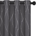 Living Room Curtains 108 Inch Long (Dark Grey/Wave Dots / 52"W x 108"L (Pack of 2))