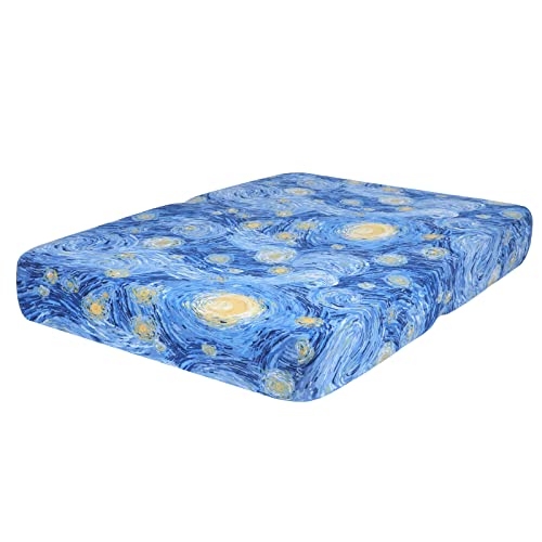 Printed Couch Cushion Covers (Light Blue / Seat Cover Medium)