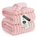 Soft King Size Blankets for Bed Coral Pink 108"x90" (Coral Pink / King)