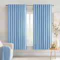 Sky Blue Back Tab Blackout Curtains 52x63 Inches Long 2 Panels Set (Sky Blue / 52"W x 63"L (Pack of 2))