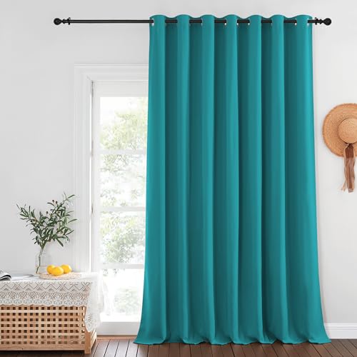 Peacock Teal Blackout Curtains for Bedroom (Peacock Teal / 100"W x 132"L (Pack of 1))