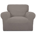 Stretch Chair Slipcover with Arm Washable Taupe (Small Chair / Taupe)