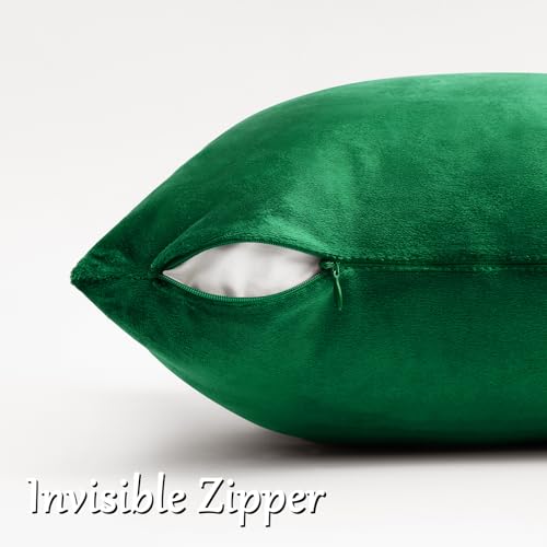 Green Pillow Covers 12x20 Decorative Pillows Pack of 2 (Forest Green / 20" x 12" (Pack of 2))