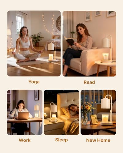 Dimmable Candle Warmer Lamp with Timer (Apricot)
