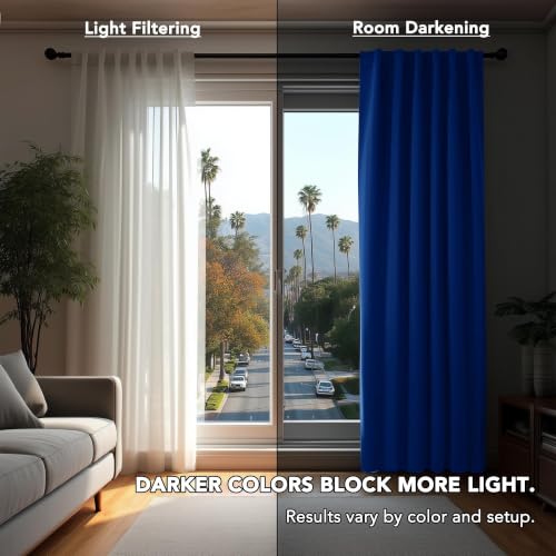 Blackout Curtains for Bedroom (Royal Blue / 52"W x 72"L (Pack of 2))