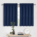 Short Blackout Curtains 60 x 36 Inch for Kitchen RV Bunk Navy Blue (Navy Blue / 60"W x 36"L (Pack of 2))