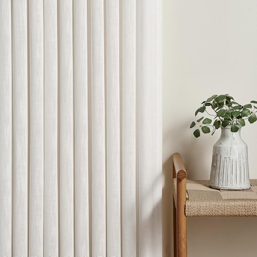 Natural Pinch Pleated Linen Curtains 63 Inch Length 2 Panels Set (Natural / 40"W x 63"L (Pack of 2))