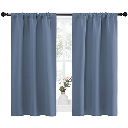 RV Blackout Curtains for Camper Windows (Stone Blue / 34"W x 40"L (Pack of 2))