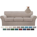 4 Piece Sofa Slipcover Sofa Covers for 3 Cushion Couch Soft Couch Cover for Dogs (Sofa (3 Cushion) / Sand)